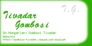 tivadar gombosi business card